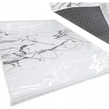 Koberec KOBEREC DO KUCHYNĚ ŠEDÝ 60x100 PROTISKLUZOVÝ DO KOUPELNY STŘÍBRNÝ STYLOVÝ 3D