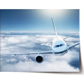 Plakát Sablio Plakát Letadlo v oblacích - 60x40 cm
