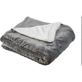 deka České povlečení Mikroplyšová deka s beránkem ŠEDÁ 220x200 cm Šedá