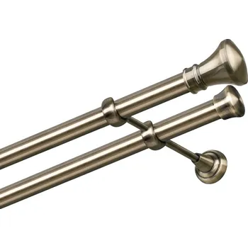 Garnýž Garnýž kovová dvouřadá 25/25mm Koloseo mosaz 450 cm (do stěny / na tunýlek - bez kroužků)