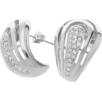 Souprava šperků MPM Dámské ocelové nerezové náušnice 5328 - stříbrné barvy