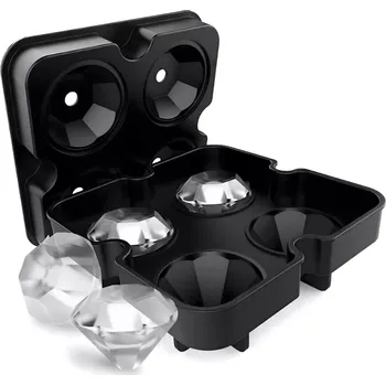 Tvořítko na led Silikonová forma na led – diamanty XL, 4 kostky