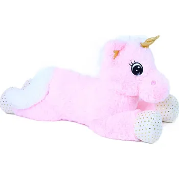 plyšák _Ostatní 1_ PLYŠ Koník jednorožec Niko 70cm růžový ležící *PLYŠOVÉ HRAČKY* 210868