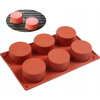Nádoba na pečení SILIKONOVÁ FORMA NA MUFFINY FORMIČKA NA DEZERTY ŽELÉ VÁLEC KULATÁ VÁLCE