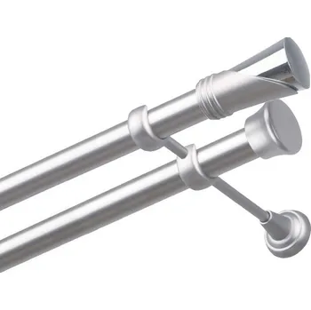 Garnýž Garnýž kovová dvouřadá 25/25mm Duncan satina 110 cm (do stěny / na tunýlek - bez kroužků)