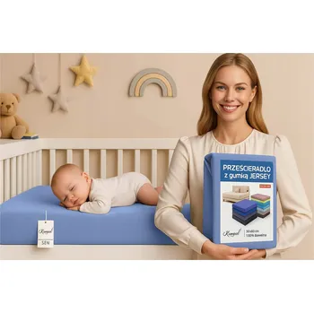 Prostěradlo JERSEY PROSTĚRADLO UZÁVĚREM 90x190 100% BAVLNA , POLSKÉ