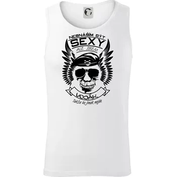 Pánské termoprádlo Nesnáším být sexy - voják - Tílko pánské Core - M ( Bílá )