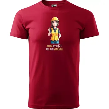 Pánské tričko Sablio Tričko s potiskem Ano, jsem silničářka - červené 5XL