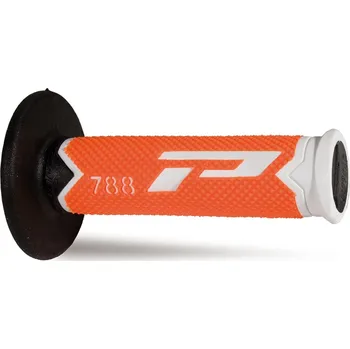 Motodoplněk PROGRIP PG788 OFF-ROAD RUČKY (22+25MM, DÉLKA 115MM) BÍLÁ/ORANŽOVÁ/ČERNÁ (TŘÍKOMPONENTNÍ) (788-300) (PG788/16)