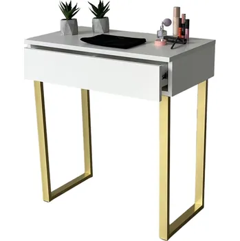 Toaletní stolek Toaletní Stolek Meblano , matně bílý, 75 x 80,5 x 40 cm