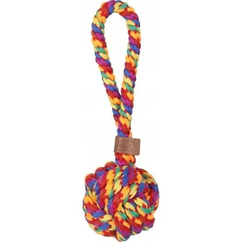 Hračka pro psa ZOLUX Hračka pro psy přetahovadlo míček RAINBOW 9,5 cm