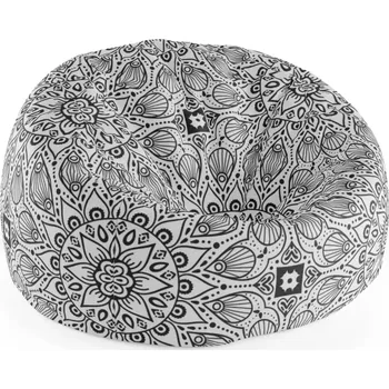 Sedací pytel Sablio Sedací vak Cocoon Bílé mehendi - 115 x 75 cm x 45 cm