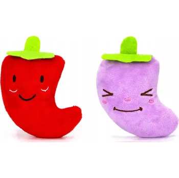 Hračka pro psa Hračka pro psy štěně PLYŠOVÁ látková S PÍSKÁTKEM zelenina 13 cm