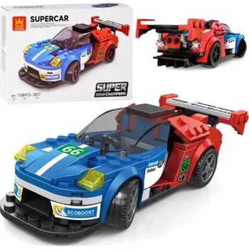 ostatní stavebnice Jokomisiada Sportovní auto modro-červené 138