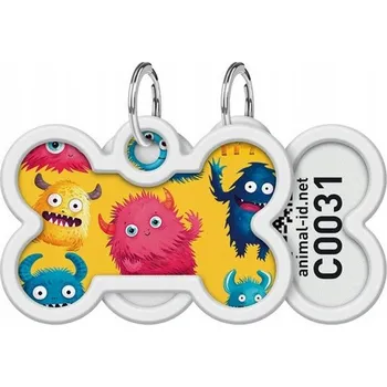 Přívěsek Identifikační známka ve tvaru kosti Collar, vícebarevná