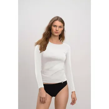 Dámská halenka Dámské triko s dlouhým rukávem 21921 Bílá - Vamp bílá XL