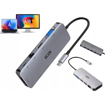 Dokovací stanice USB-C pro 2 monitory, rozšíření obrazu notebooku GIGABYTE