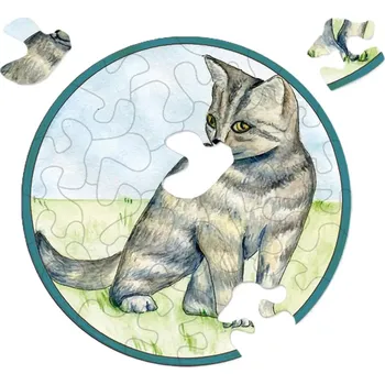 Puzzle CURIOSI Kulaté Picoli Kočka 33 dílků