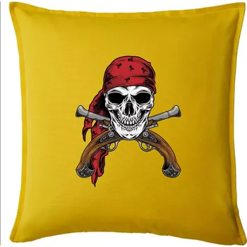 Polštář Pirát s bambitkou - Polštář 50x50 - 50x50 - Pouze potah ( Žlutá )
