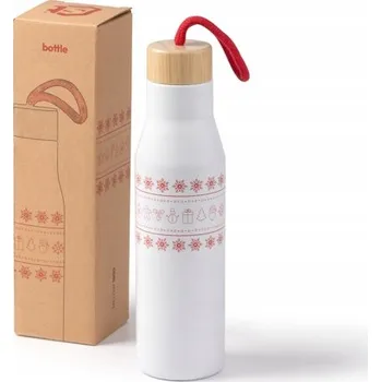 Láhev Lahev na pití Láhev na vodu do trénink 500 ml ocel vánoční vzor