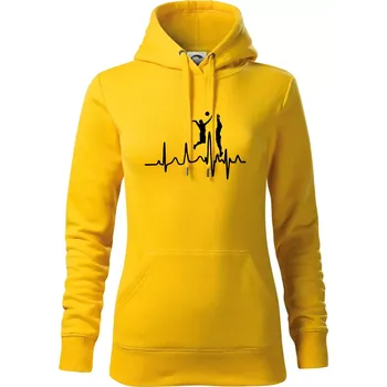 Dámská mikina EKG volejbalisti muži - Mikina dámská Cape s kapucí - 2XL ( Žlutá )