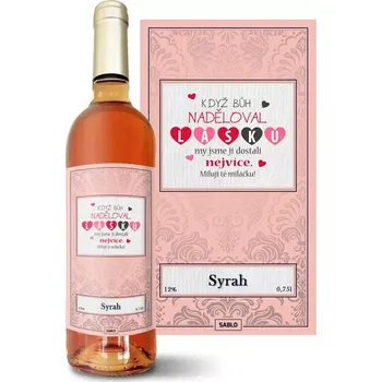 Víno Sablio Růžové víno Když Bůh naděloval lásku: 0,75 l