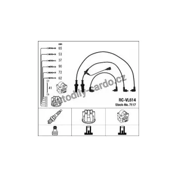 Zapalovací kabel Sada kabelů pro zapalování NGK RC-VL614 - VOLVO