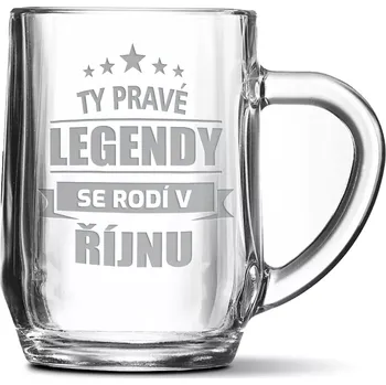 Sklenice Sablio Půllitr Ty pravé legendy se rodí v říjnu: 0,5