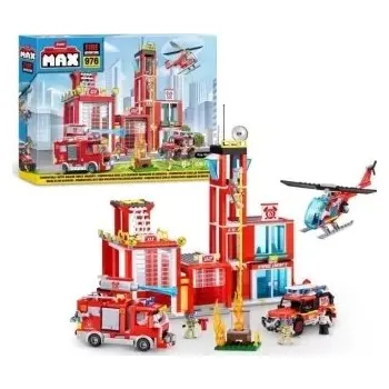 ostatní stavebnice VELKÁ STAVEBNICE HASIČSKÁ STANICE (976 DÍLKŮ) ZURU