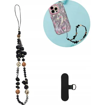 Šňůrka na telefon černá