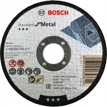 Řezný kotouč Řezný kotouč Bosch 2608603164 na kov 115 x 2,5 mm