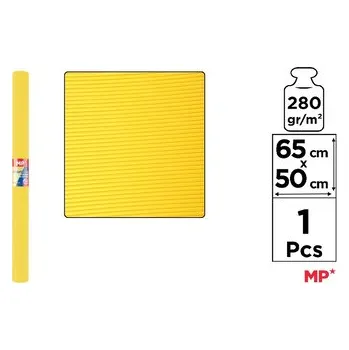 Set školních potřeb Tektura falista 65x50cm 280g/m2, jasnożółta, Main Paper