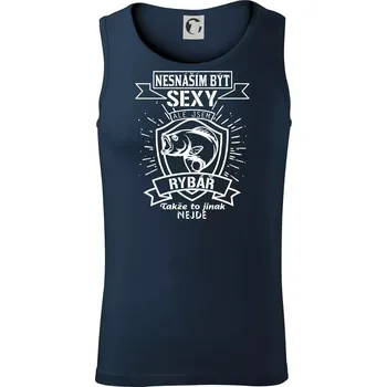 Nesnáším být sexy - rybář - Tílko pánské Core - M ( Námořní modrá (téměř černá) )