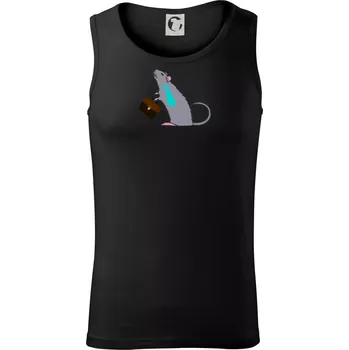Krysa kancelářská barevná (Moňas) - Tílko pánské Core - 2XL ( Černá )