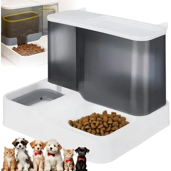 Miska pro psa AUTOMATICKÁ MISKA SADA PRO KOČKY NA KRMIVO DÁVKOVAČ VODY NAPÁJEDLO 2.8L+1L
