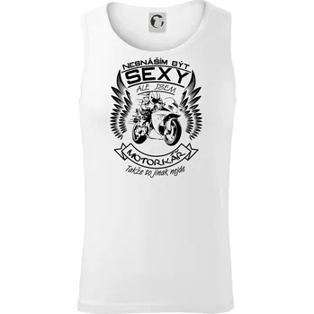 Pánská móda Nesnáším být sexy - motorkář (motorka) - Tílko pánské Core - M ( Bílá )