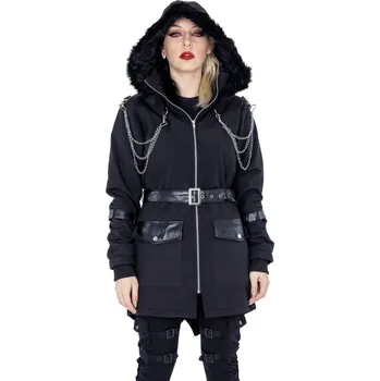 Dámský kabát bunda dámská (kabát) HEARTLESS - NOELLA - BLACK - XS