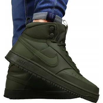 Pánská treková obuv Nike pánské KOŽENÉ ZIMNÍ boty KHAKI vysoké kožené sportovní trekové