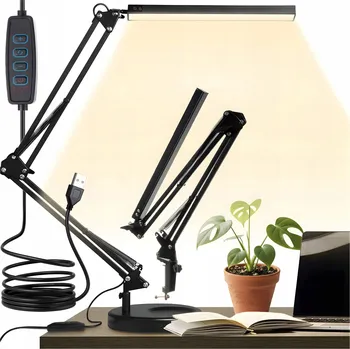 Lampička Stolní lampička Bedee LED s klipem, černá, výkon až 24 W