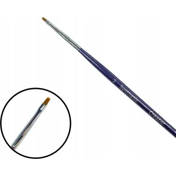 Kosmetický štětec Štěteček na obočí Creator Synthetic č. 02 rovný, fialová rukojeť