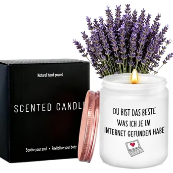 Svíčka BAREVNÁ SOJOVÁ SVÍČKA S VŮNÍ LEVANDULE RELAX 200g