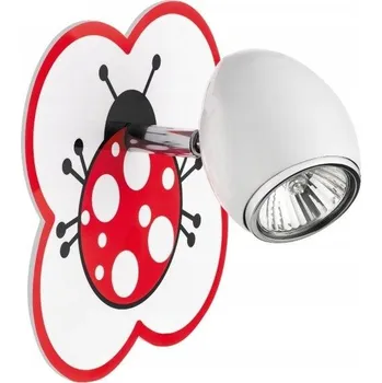 Nástěnné svítidlo Dětská nástěnná lampa beruška FLY pro holčičku 1x GU10