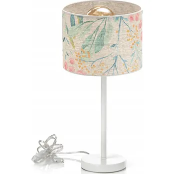 Lampička NOČNÍ LAMPA STOLNÍ KANCELÁŘSKÁ SE STÍNIDLEM JEMNÁ PASTELOVÁ KAŠMÍROVÁ BÍLÁ LED