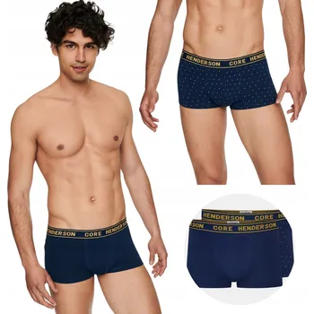 Boxerky HENDERSON PÁNSKÉ BOXERKY BRUSH 2 PACK 40406 2 ks XXL TMAVĚ MODRÁ