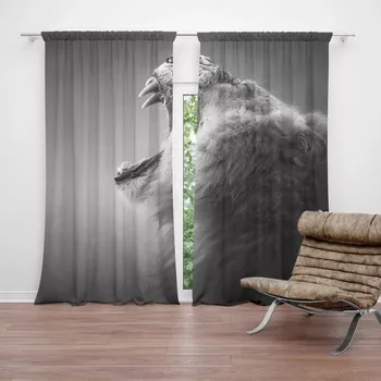 Závěs Sablio Závěs Řvoucí lev: 2ks 140x250cm