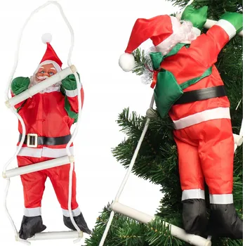 Vánoce SVATÝ Mikuláš NA ŽEBŘÍKU NA VÁNOČNÍ STROMEK BALKON VÁNOČNÍ DEKORACE OZDOBA