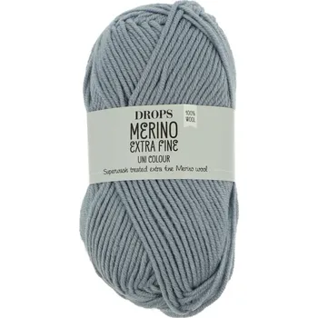 Příze Drops Merino Extra Fine Uni Colour 38 modrá šedá