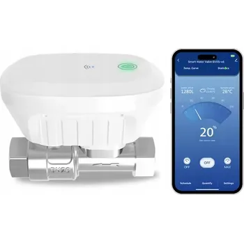 Ventil Elektromagnetický ventil pro vodoměr 3/4" DN20 TUYA WiFi, regulace průtoku a měření teploty