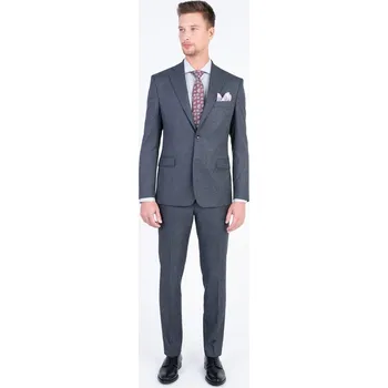 Strečový houndstooth oblek V pohodlném střihu 192780