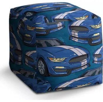 Taburet Sablio Taburet Cube Mustang Pattern: 40x40x40 cm